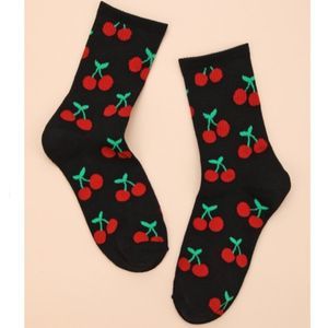 Cherry Print Novelty Socks